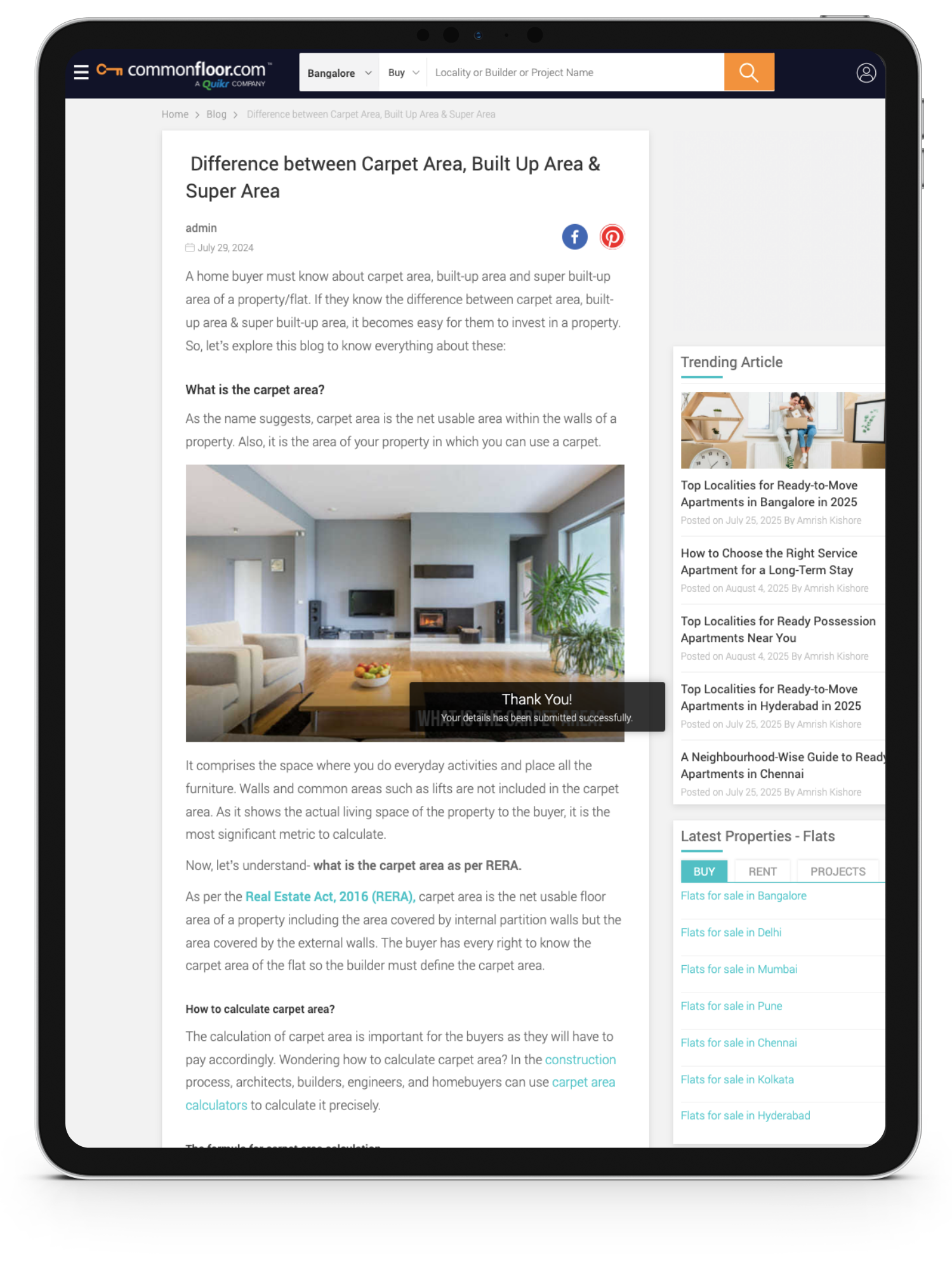 real estate content writing services commonfloor