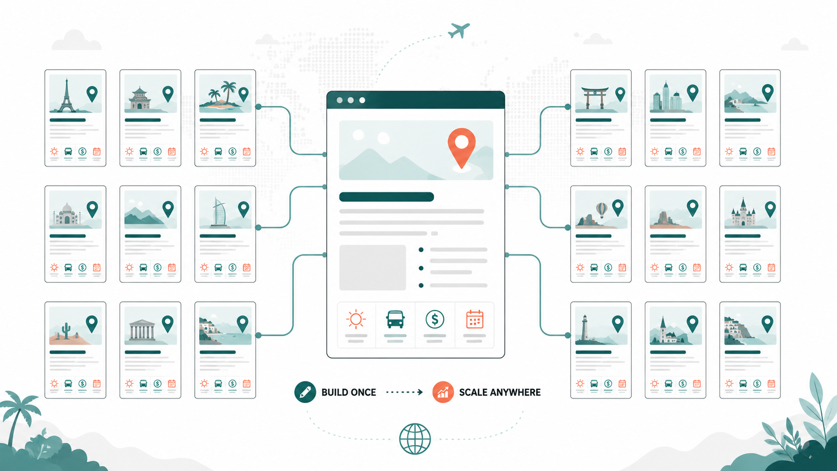 Travel website content